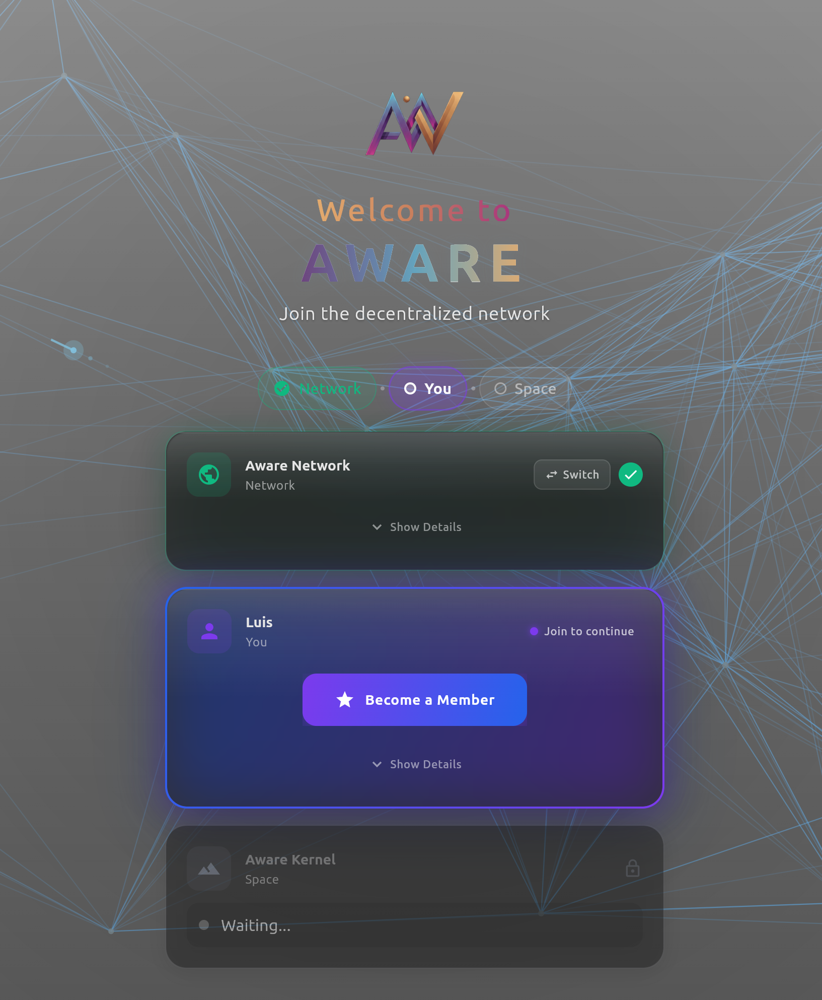 Aware Gate - Network, You, Space flow